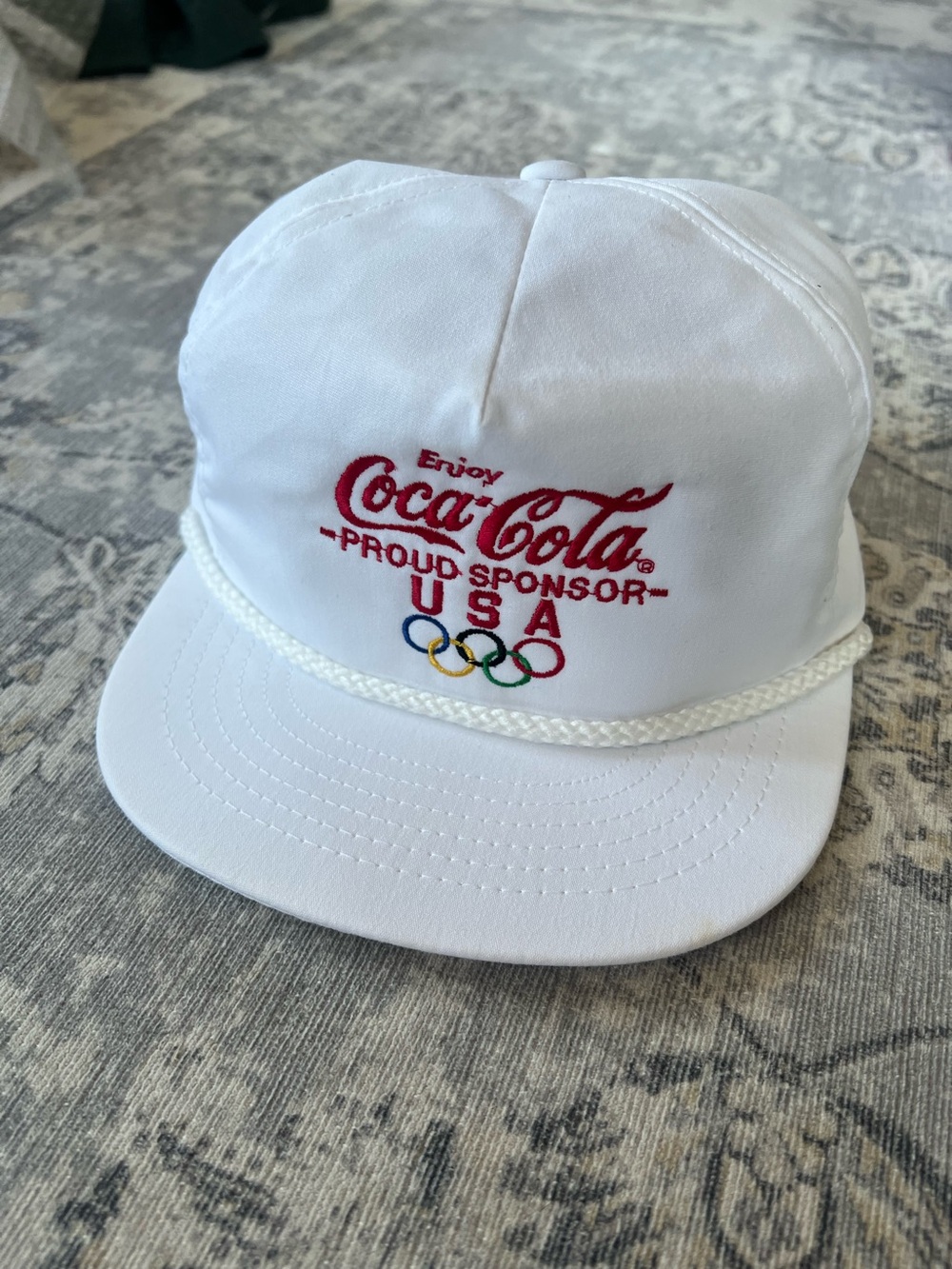 Vintage Coca Cola USA Olympic Snapback Hat
